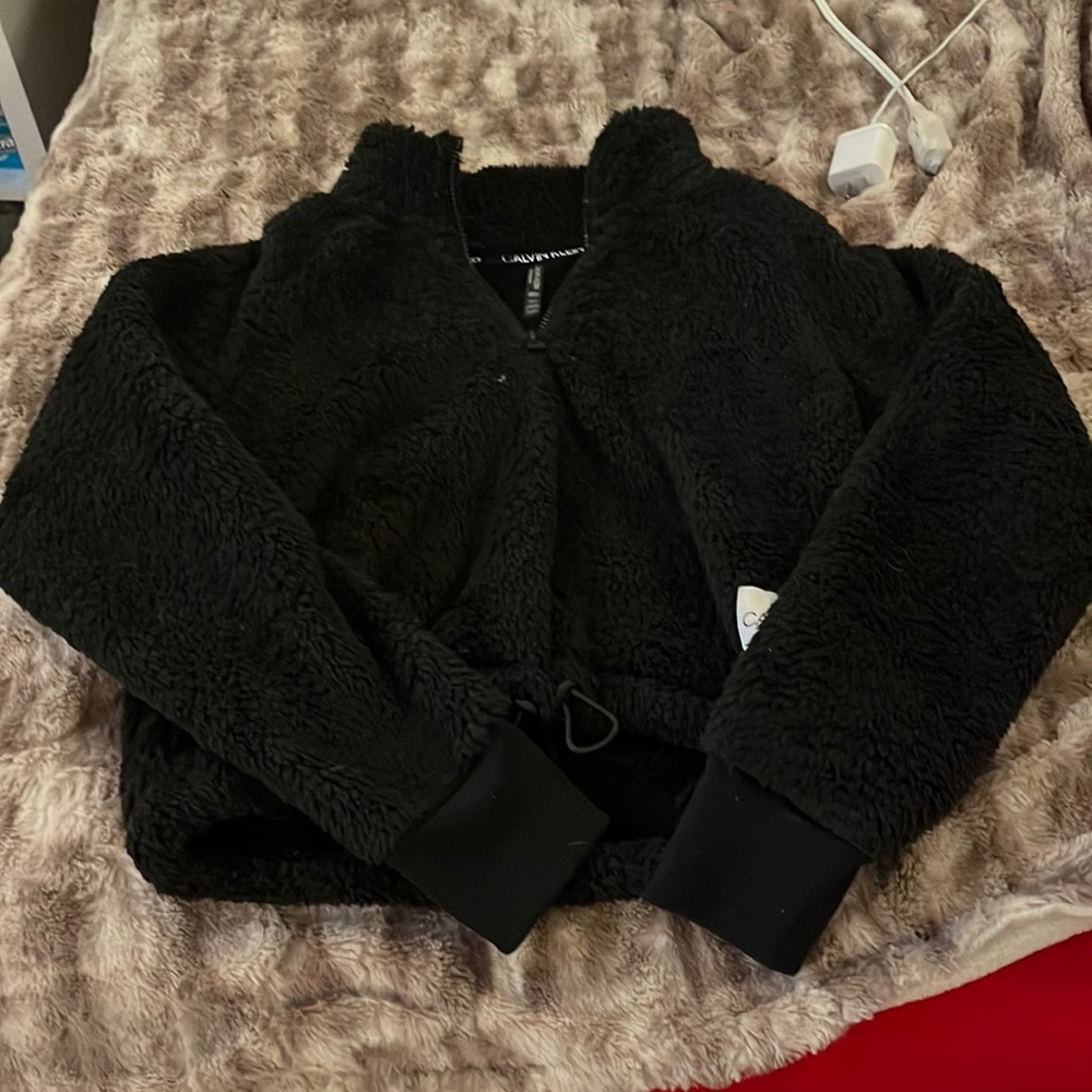 Black fluffy pullover
